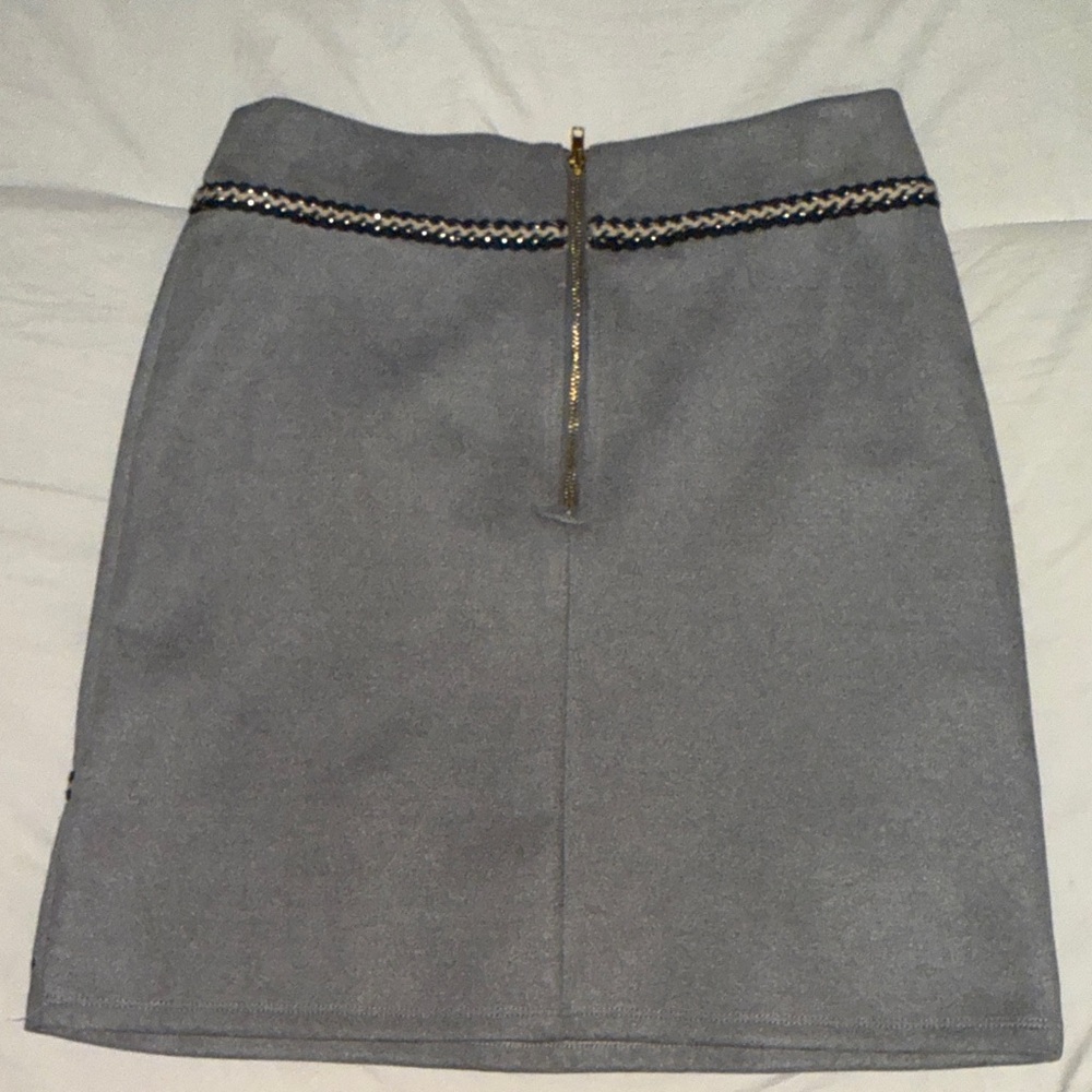 THML Gray Skirt with Colorful Embroidery - Picture 3 of 4